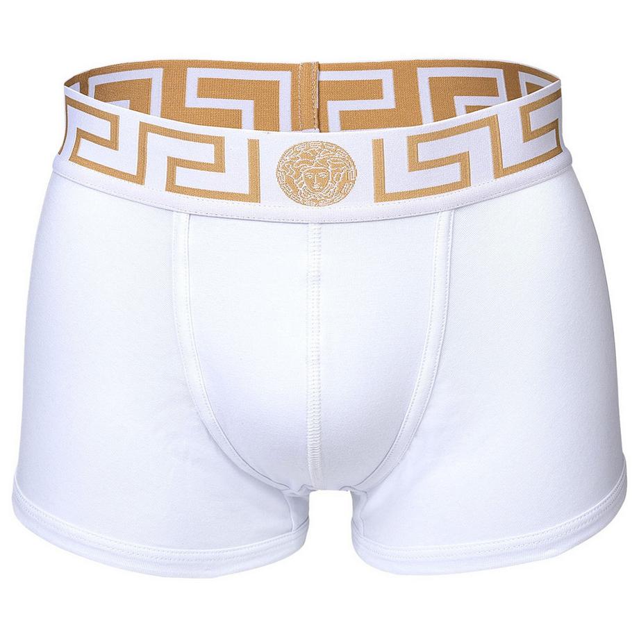 VERSACE Topeka Bi-Stretch Cotone Organico Trunk Boxer Shorts Confezione da 2  