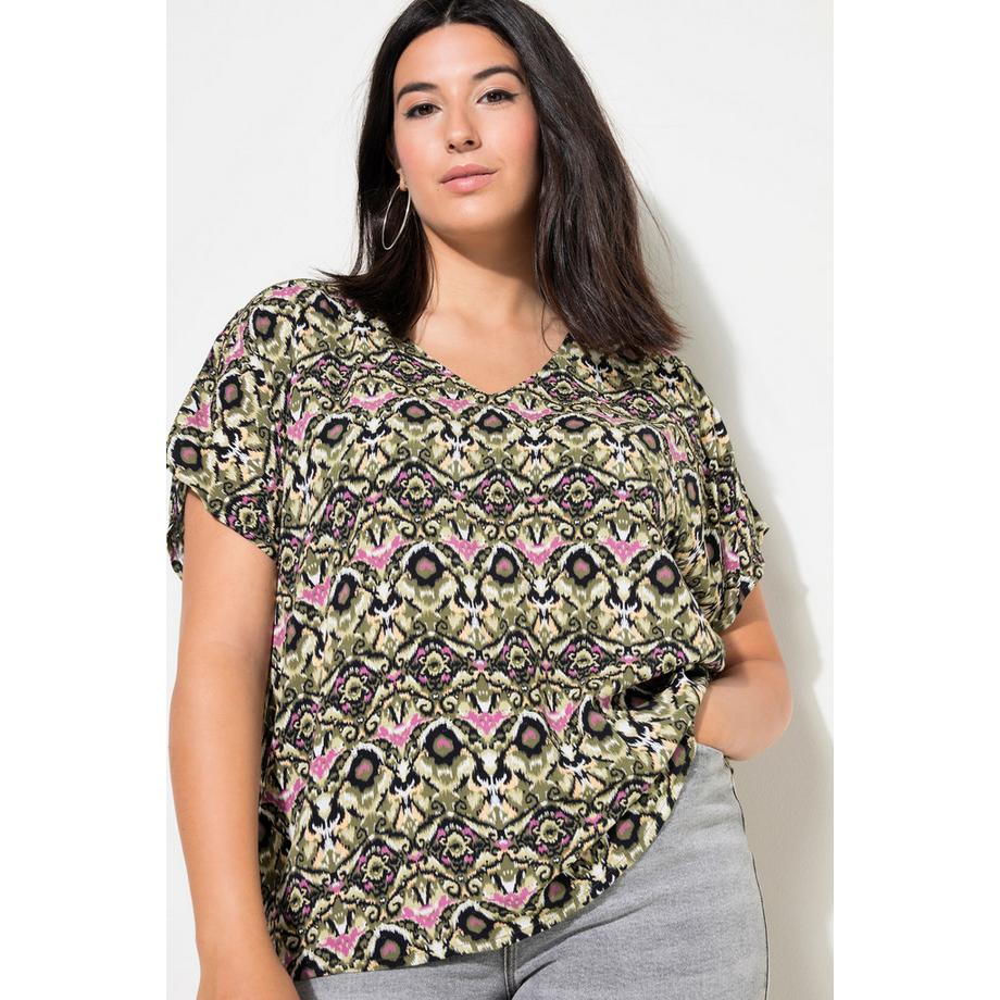 Studio Untold Blouse Oversize Imprimé Graphique Décolleté en V  