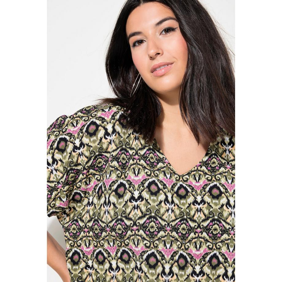 Studio Untold Blouse Oversize Imprimé Graphique Décolleté en V  