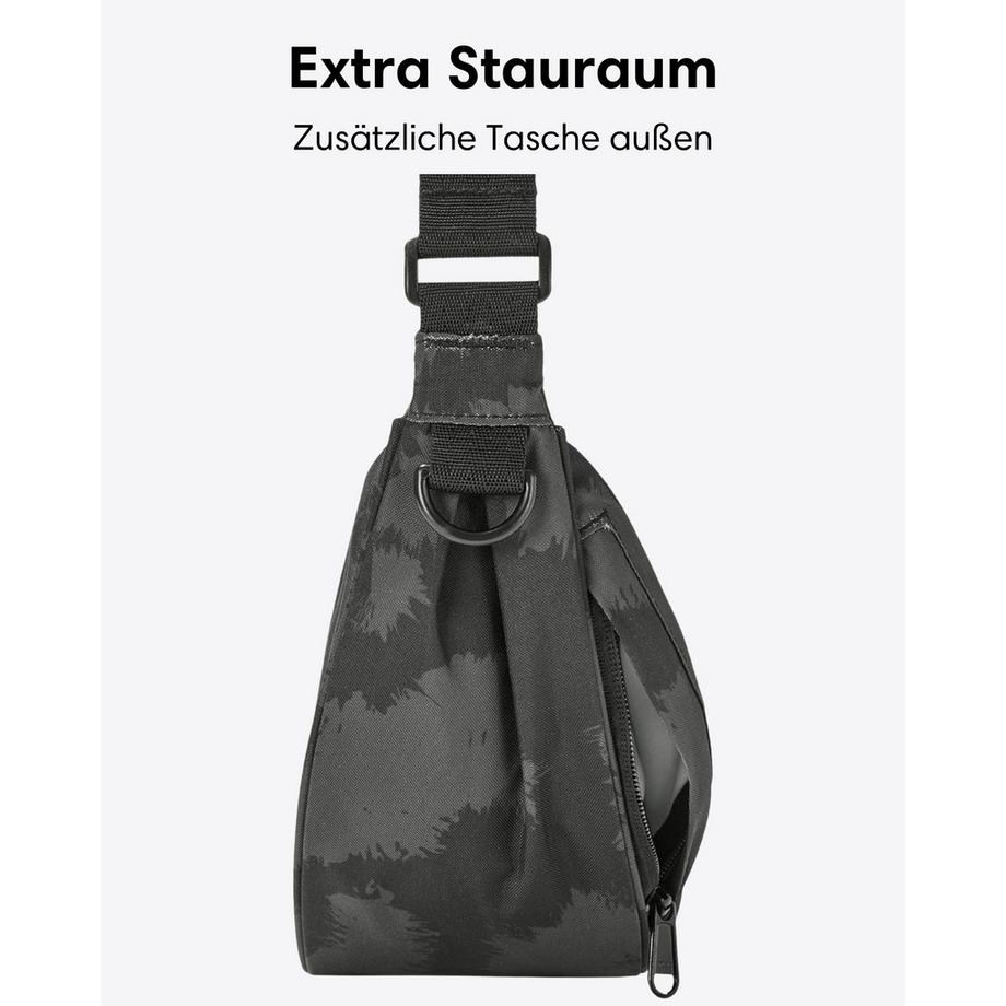 Only-bags.store Half Moon Umhängetasche mit externer Tasche  