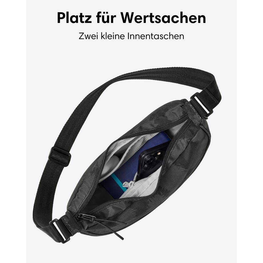 Only-bags.store Half Moon Umhängetasche mit externer Tasche  