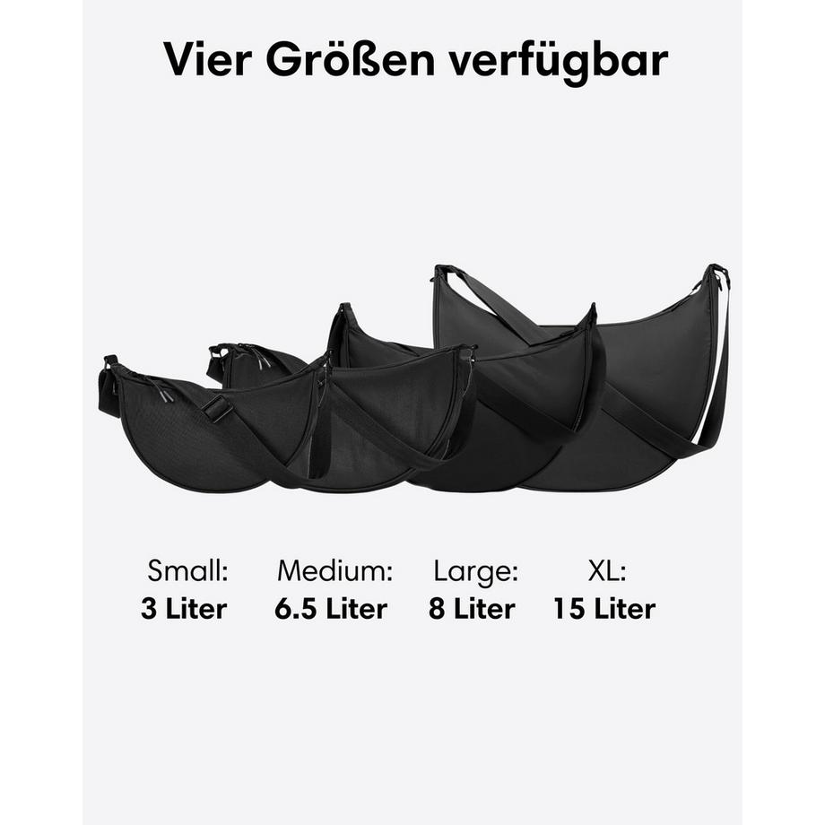 Only-bags.store Half Moon Umhängetasche mit externer Tasche  
