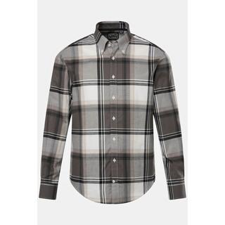 Sthuge  Camicia di flanella a quadri con taglio moderno, maniche lunghe e colletto button-down, fino alla tg. 8XL 