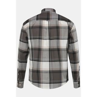 Sthuge  Camicia di flanella a quadri con taglio moderno, maniche lunghe e colletto button-down, fino alla tg. 8XL 