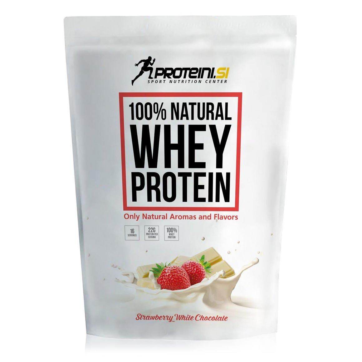 proteini  100% Natural Whey Protein White Chocolate Strawberry 500g 