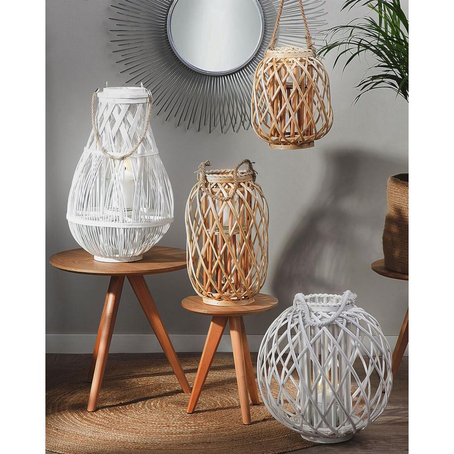 Beliani  Laterne aus Weidenholz Boho MAURITIUS 