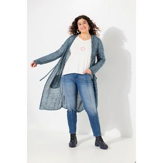 Ulla Popken  Boyfriend-Jeans, Ziernähte, weites Bein, 4-Pocket-Schnitt 