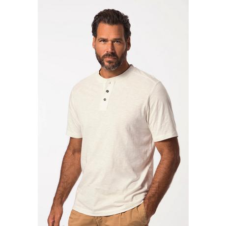 JP1880  T-shirt Henley à manches courtes. Col rond et patte de boutonnage - jusqu'au 8 XL 