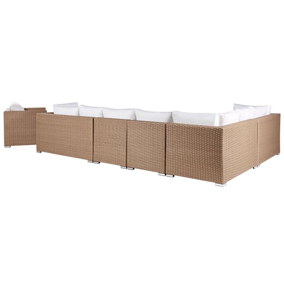 Beliani Lounge Set aus PE Rattan Skandinavisch XXL  