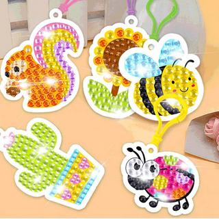 Activity-board  5D Diamond Painting Anhänger Set, 15 Stück DIY Diamond Keychain Ornaments 5D Animal Diamond Keychain 