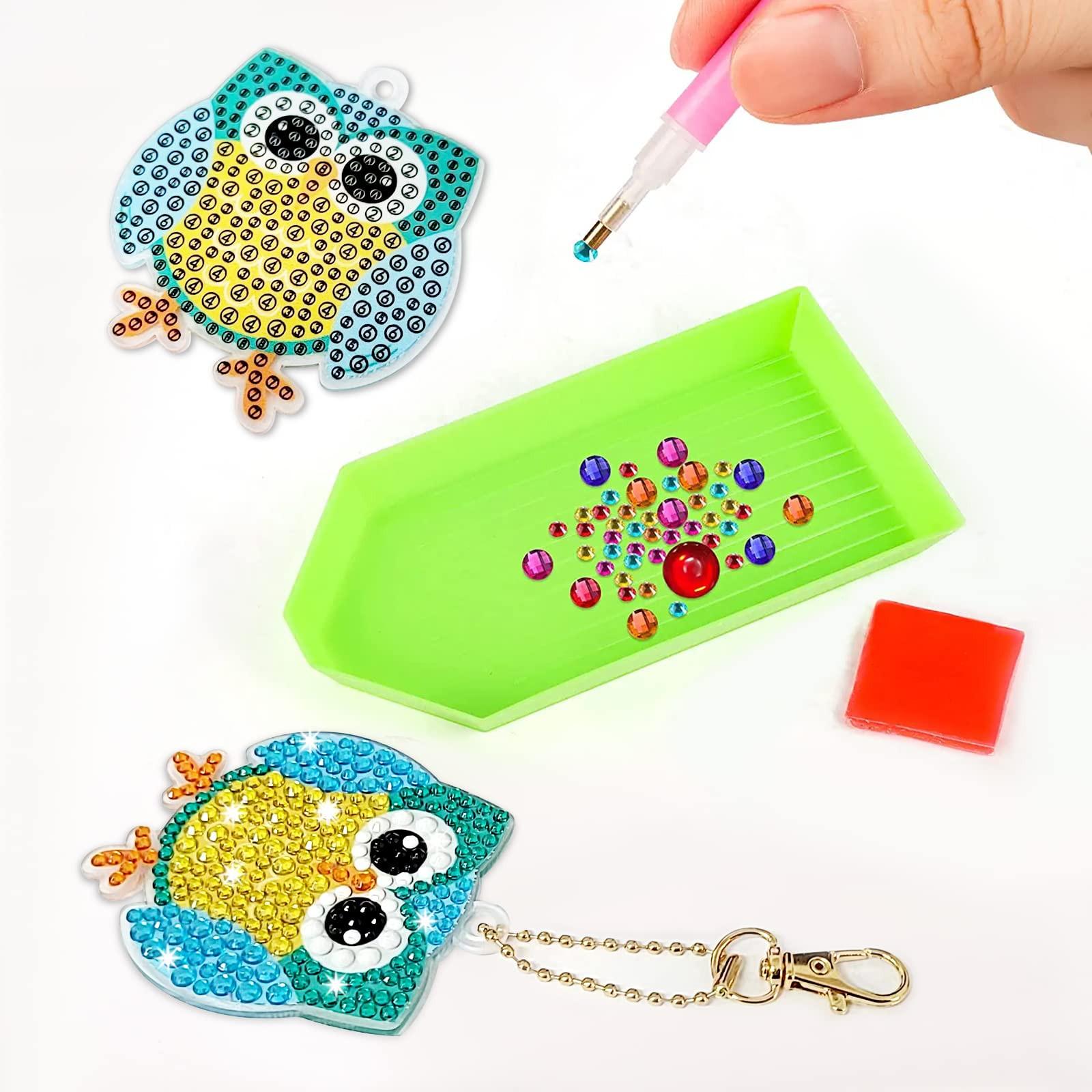 Activity-board  5D Diamond Painting Anhänger Set, 15 Stück DIY Diamond Keychain Ornaments 5D Animal Diamond Keychain 