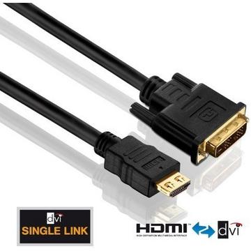 PureLink HDMI-DVI M-M 1m DVI-D Schwarz