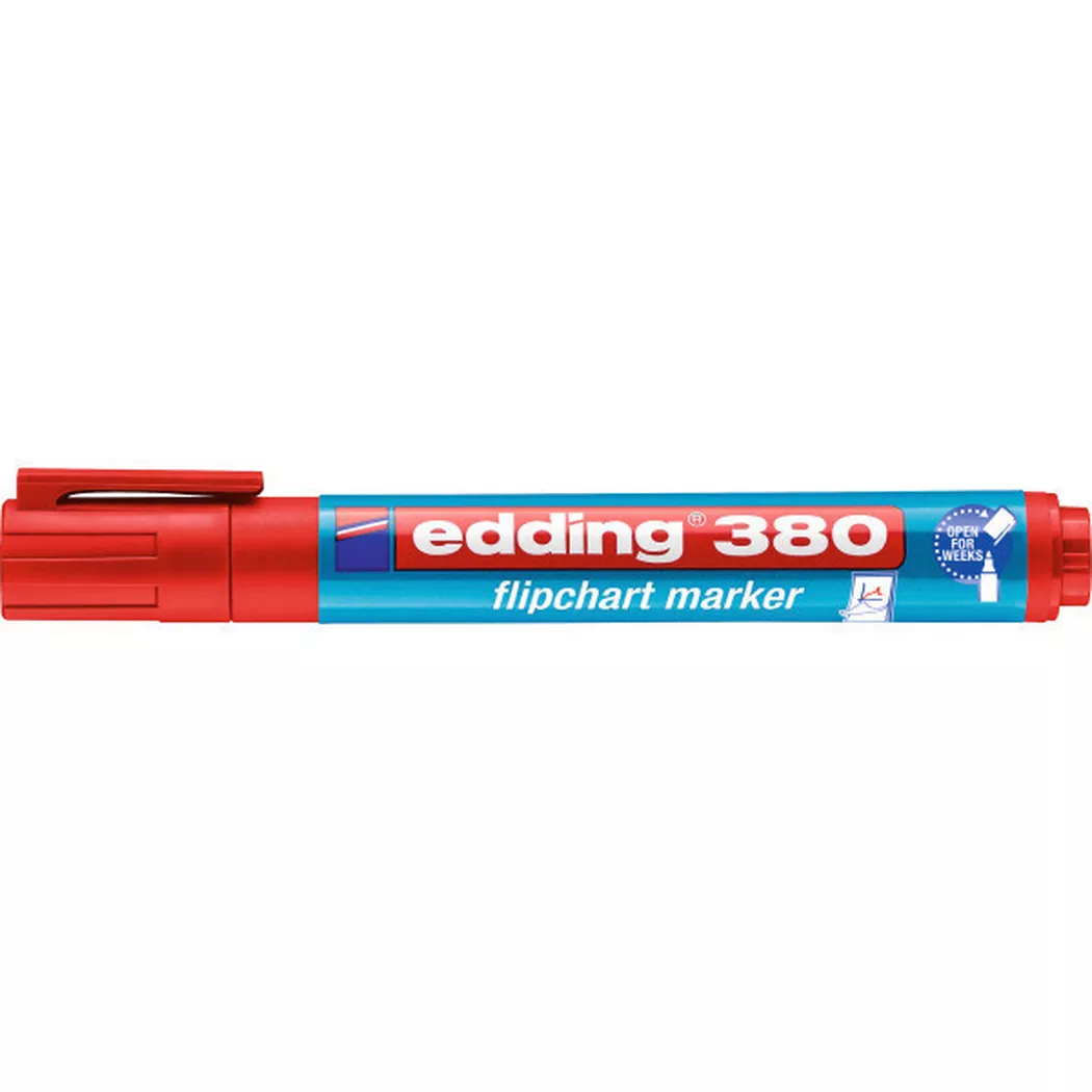 edding - Flipchart marker 380, pointe ogive, rouge