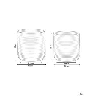 Beliani Lot de 2 paniers en Jute Boho BULANIK  