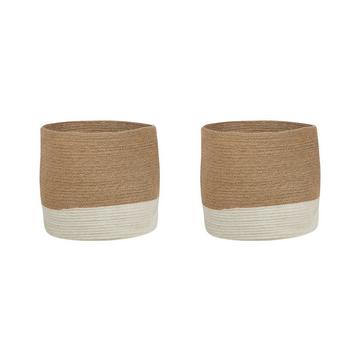 Lot de 2 paniers en Jute Boho BULANIK
