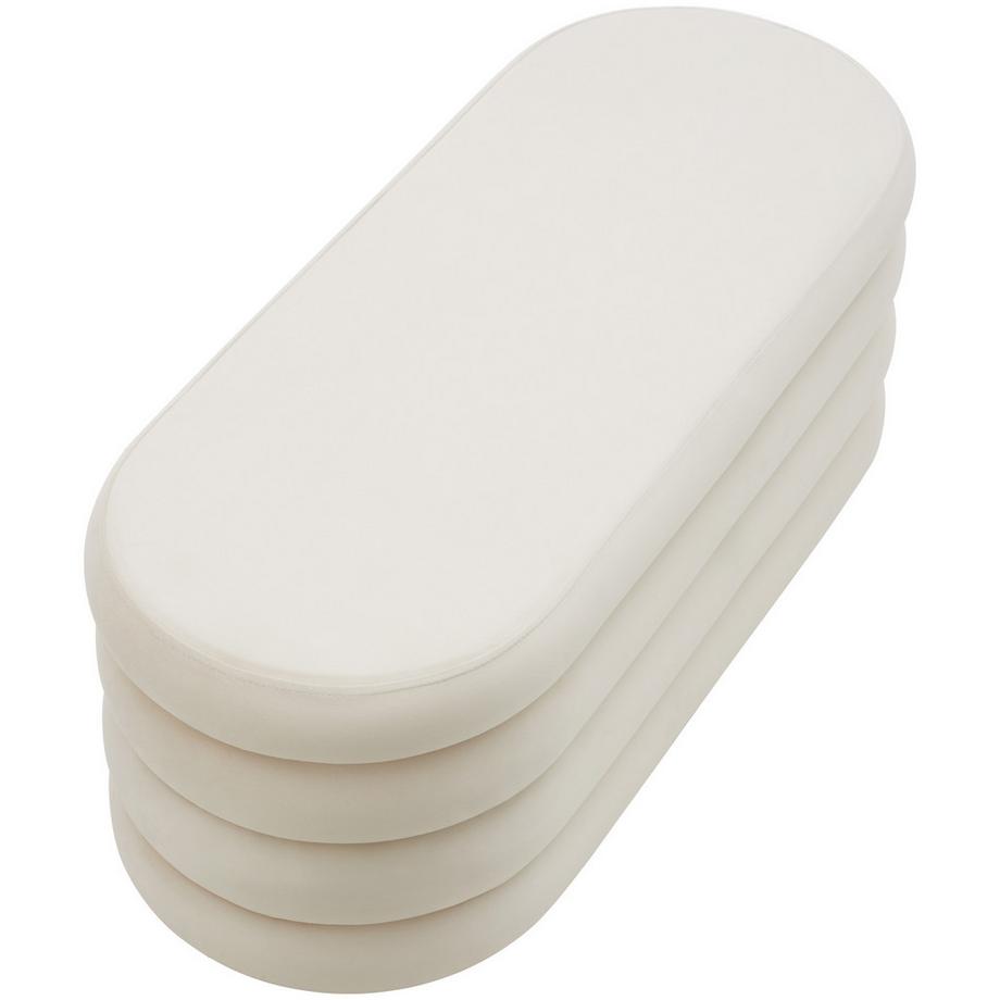 Tectake Panca imbottita Alto con velluto o bouclé  