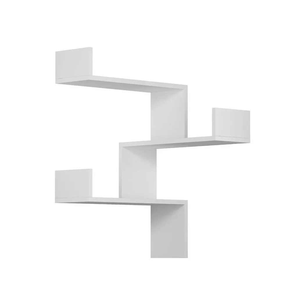 Calicosy - Etagère murale d'angle 3 étagères H90 cm - Luska