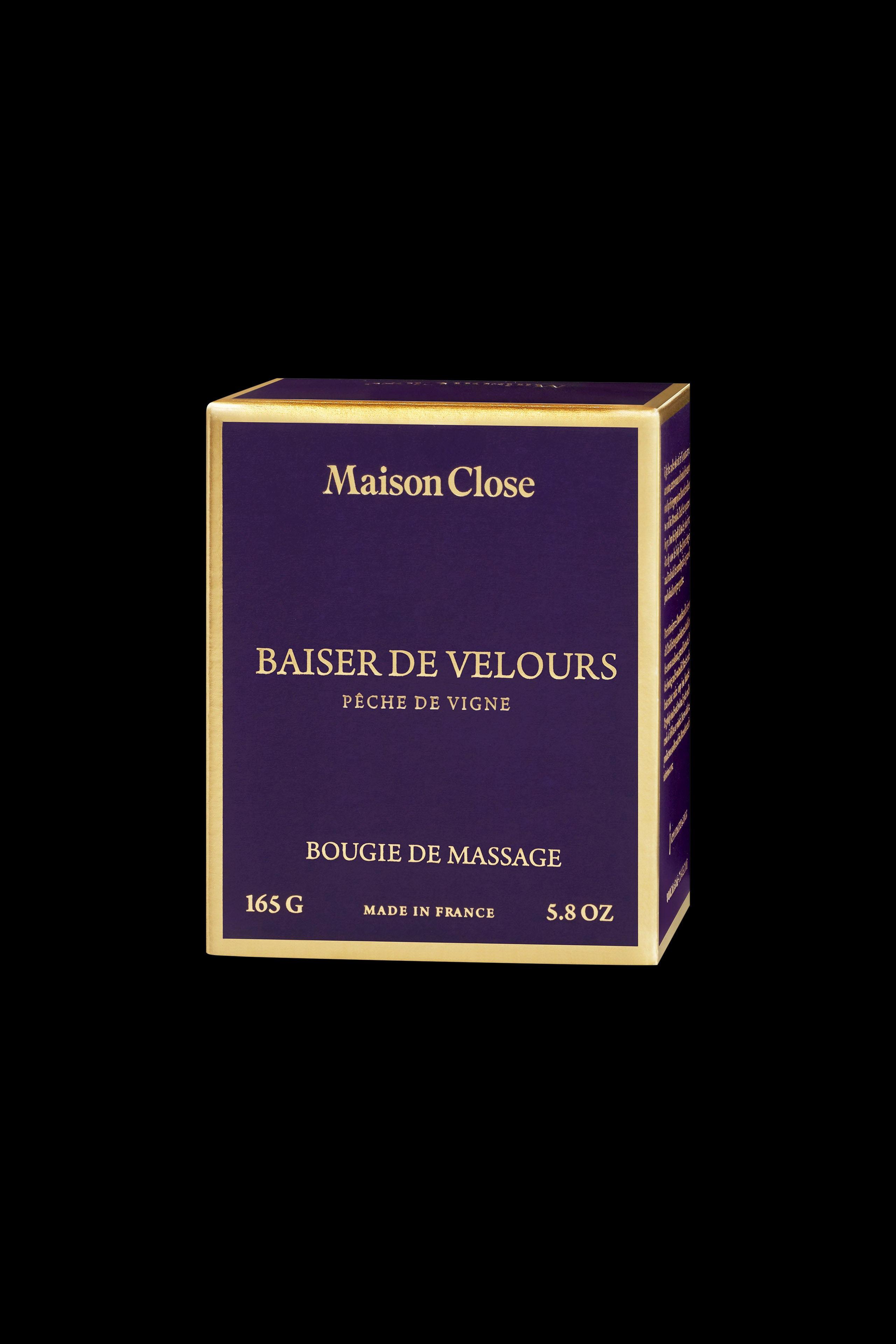 MAISON CLOSE  Candela da massaggio - Baiser de Velours - Pesca di vigna 