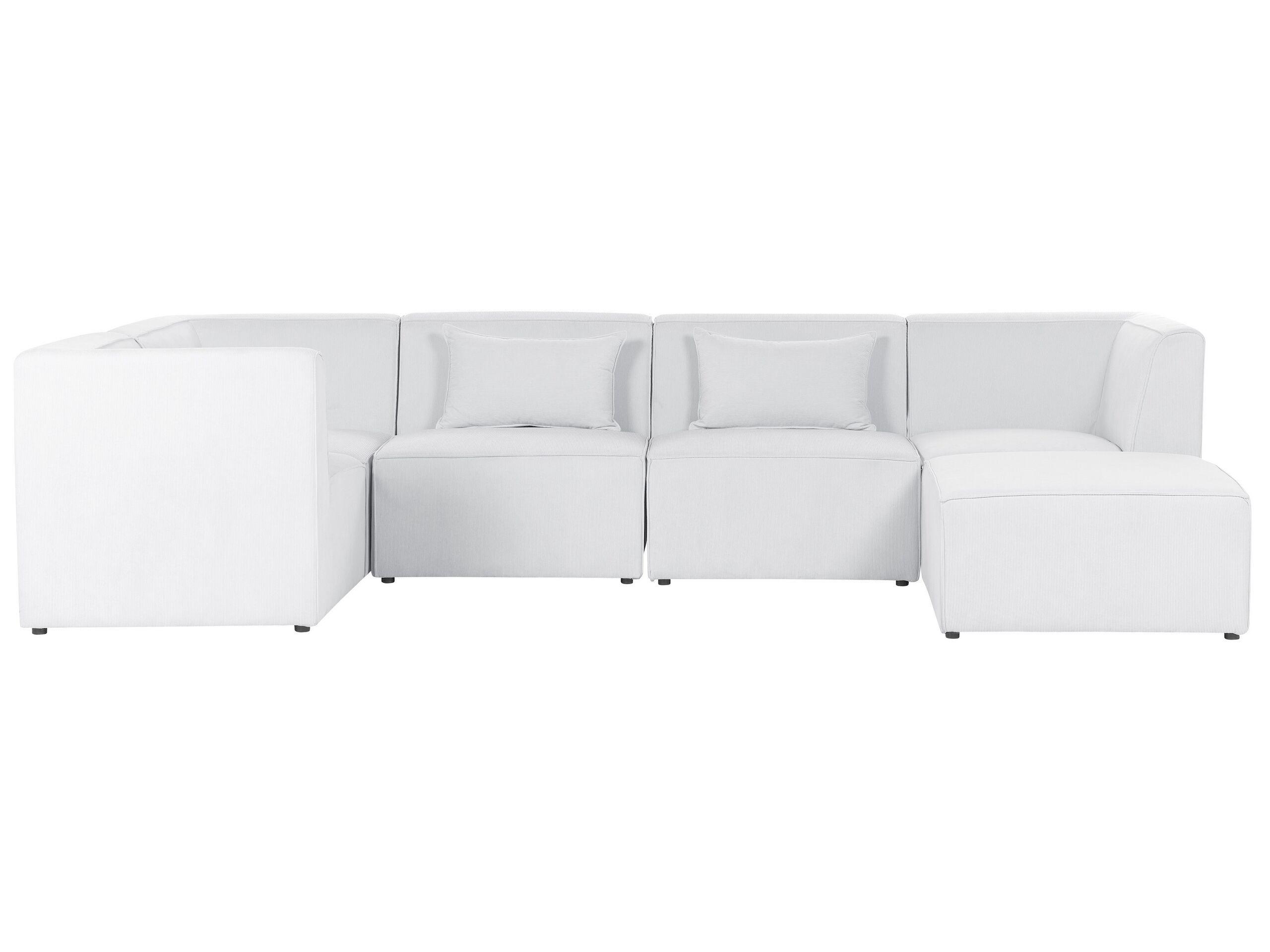 Beliani Sofa mit Ottomane aus Cord Modern LEMVIG  