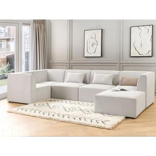 Beliani Sofa mit Ottomane aus Cord Modern LEMVIG  