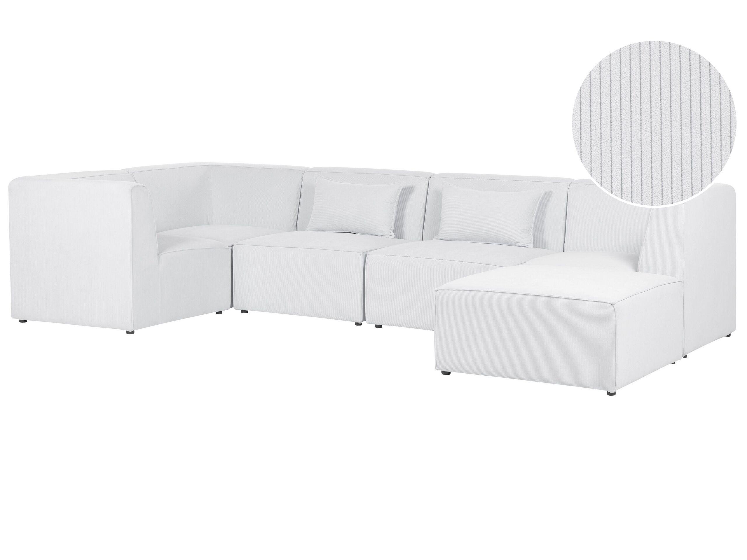 Beliani Sofa mit Ottomane aus Cord Modern LEMVIG  