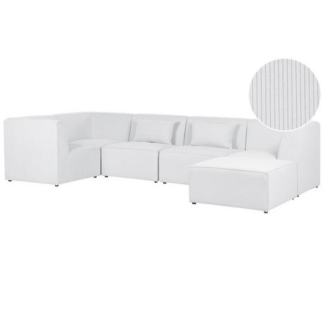 Beliani Sofa mit Ottomane aus Cord Modern LEMVIG  