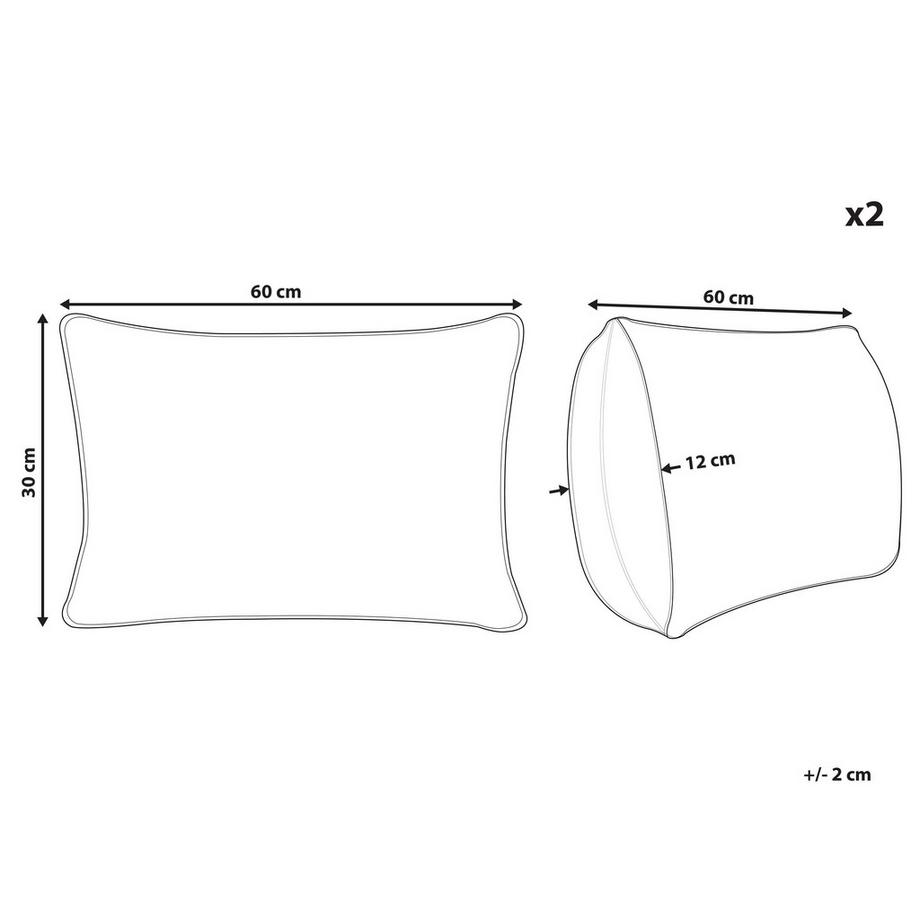 Beliani Dekokissen 2er Set aus Polyester Boho DOURIS  