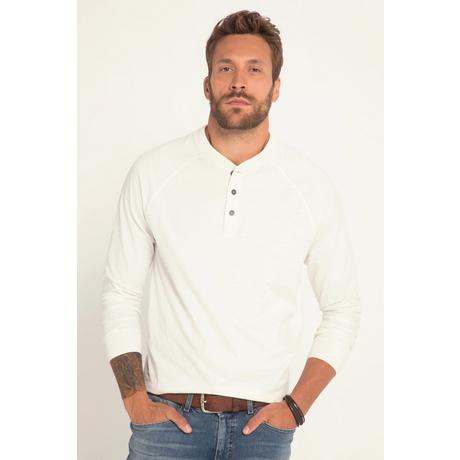 JP1880  Henley, OEKO-TEX, Langarm, Flammjersey, Rundhals, Knopfleiste 