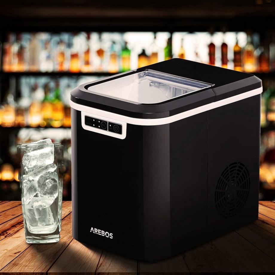Arebos Eiswürfelmaschine 2,2L Icemaker Eiswürfelbereiter Eismaschine 12 kg  