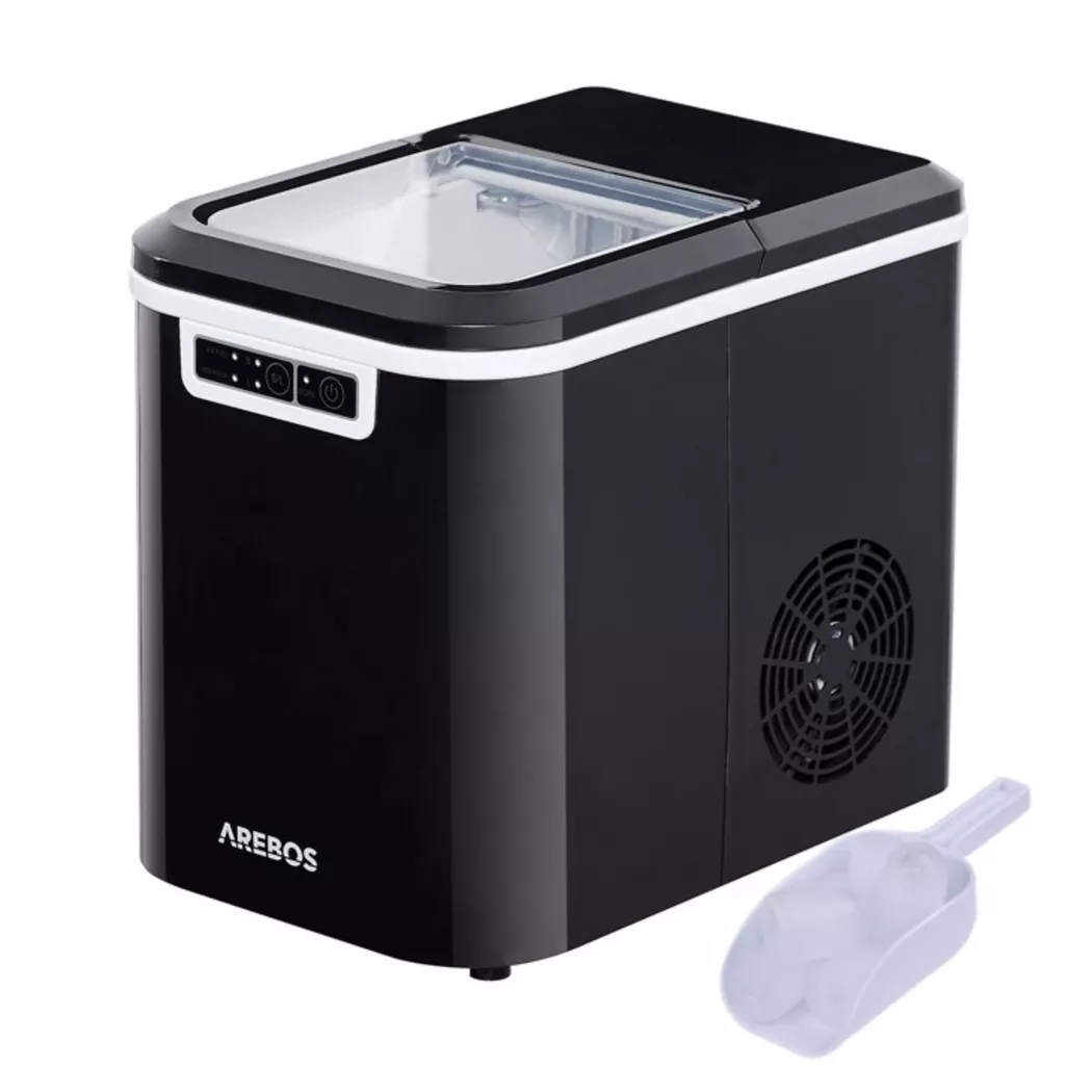 Arebos – Eiswürfelmaschine 2,2L Icemaker Eiswürfelbereiter Eismaschine 12 kg, kg