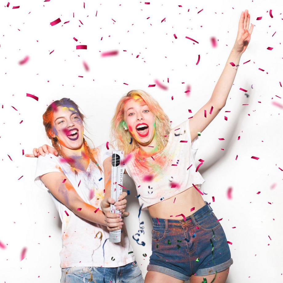 B2X  Canon à confettis rose 