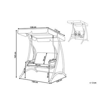 Beliani Dondolo da giardino en Poliestere Classico TESERO  