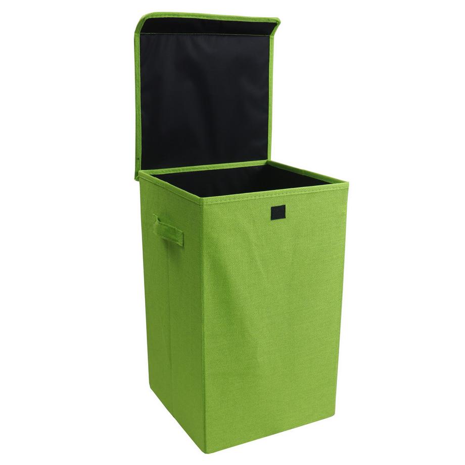 VCM Wäschekorb Stoff Wäschebox Wäschetruhe Wäschesammler Stoffbox Deckel Dreso M  