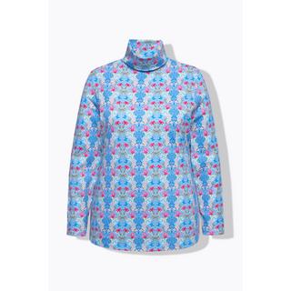 Ulla Popken Maglia collo da risvoltare stampa floreale maniche lunghe  