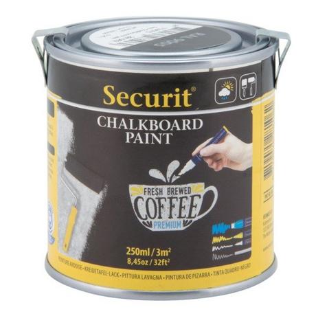 SECURIT SECURIT Acryl-Kreidetafellack 250ml PNT-BL-SM schwarz  