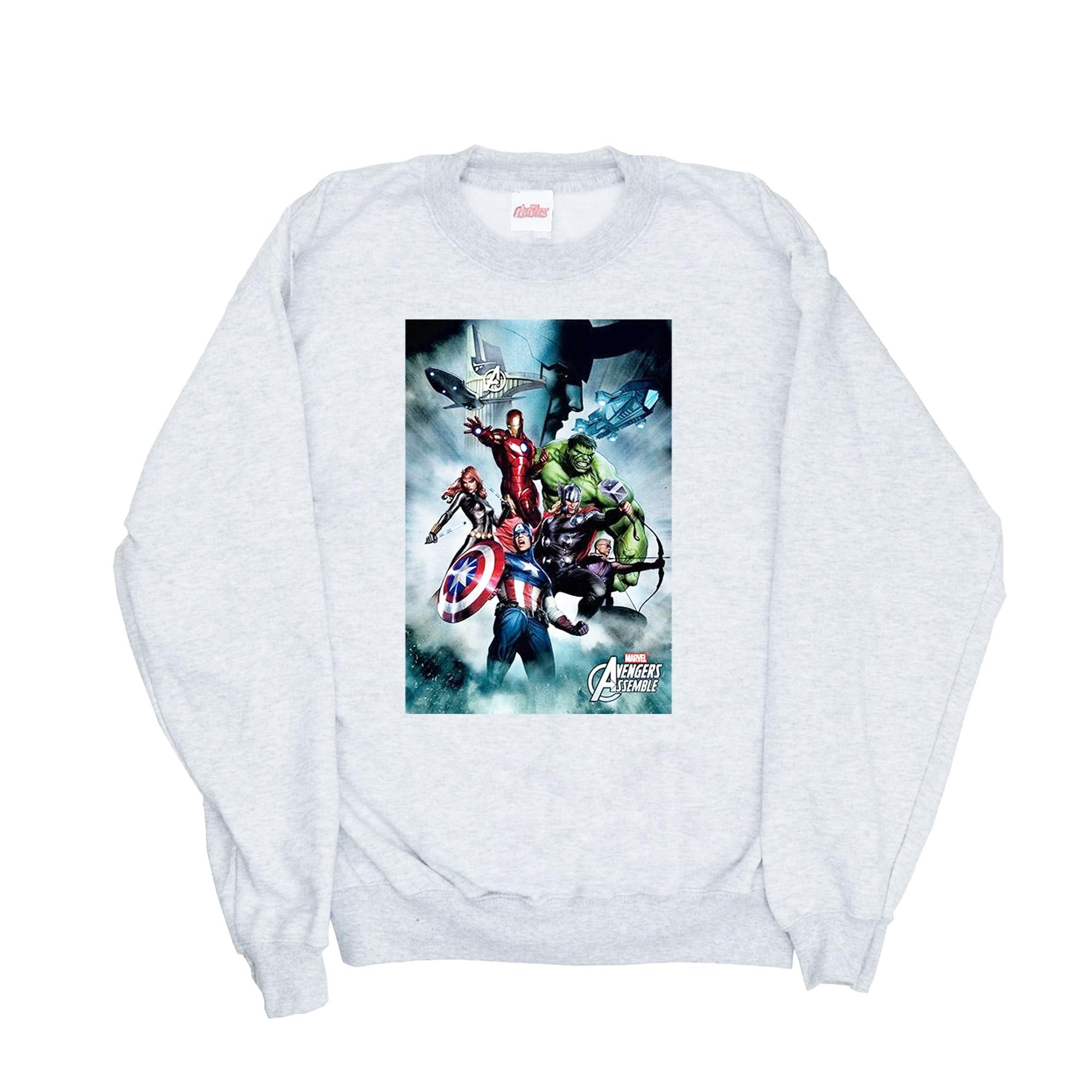 Image of Avengers Assemble Team Montage Sweatshirt Damen Grau XL