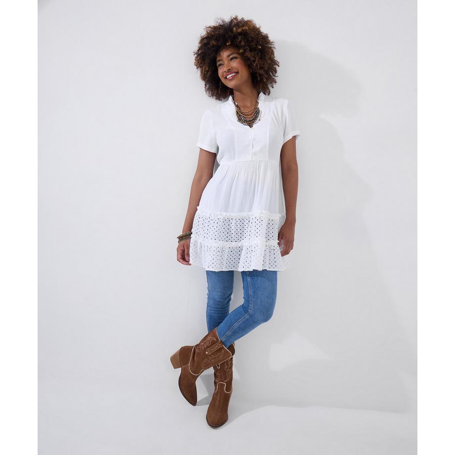 Joe Browns Tunique Coton Plastron Brodé  