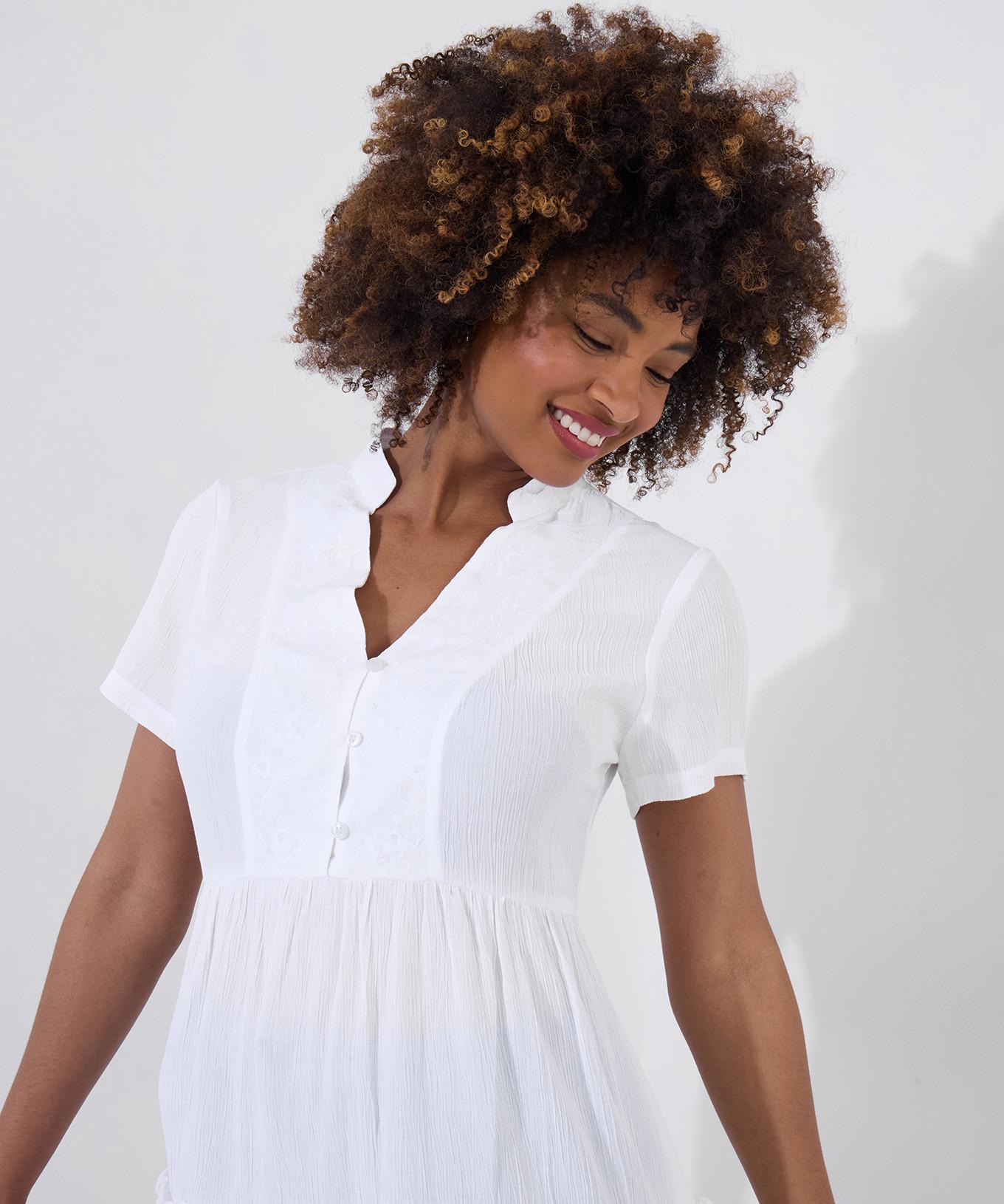 Joe Browns Baumwolltunika mit Latzstickerei  