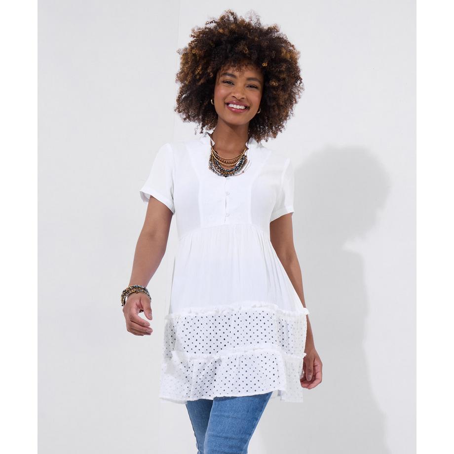 Joe Browns Tunique Coton Plastron Brodé  