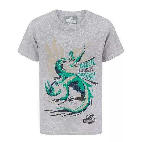 JURASSIC WORLD offizielles Bigger Teeth TShirt  Grigio