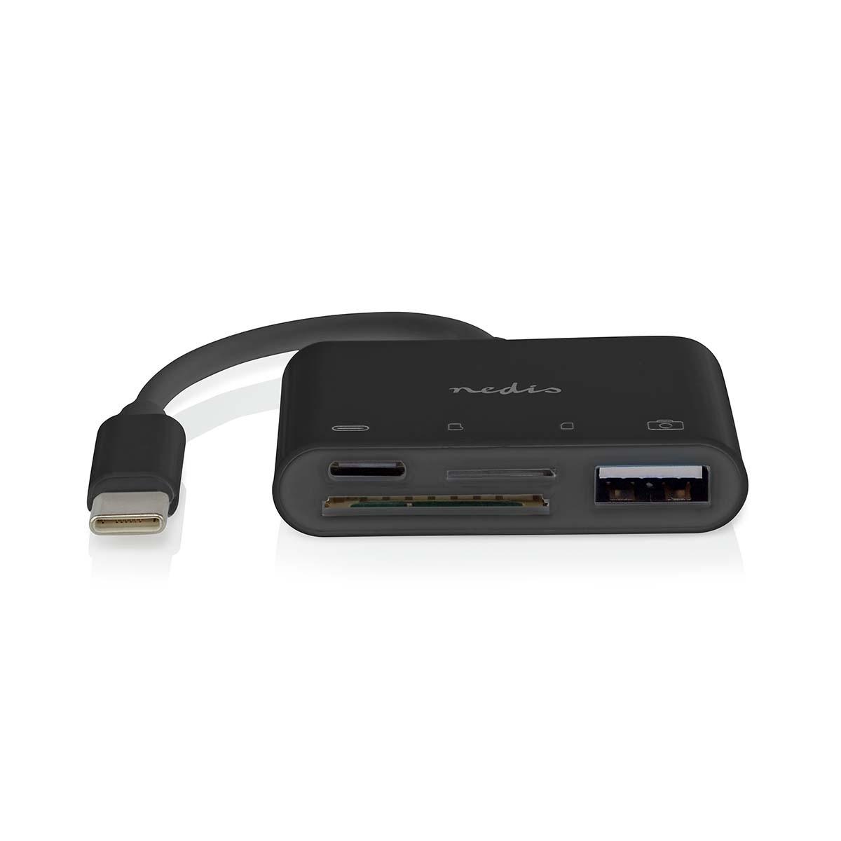 Nedis  USB-hubb | 1x USB-C™ | 1x USB A / 1x USB-C™ | 4-Port port(s) | USB 2.0 | USB ström | SD & MicroSD 