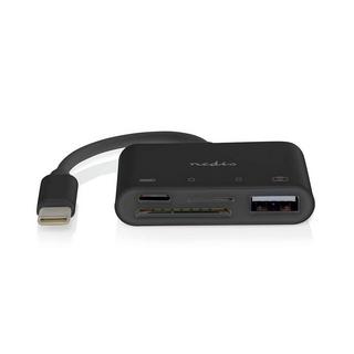 Nedis  USB-hubb | 1x USB-C™ | 1x USB A / 1x USB-C™ | 4-Port port(s) | USB 2.0 | USB ström | SD & MicroSD 