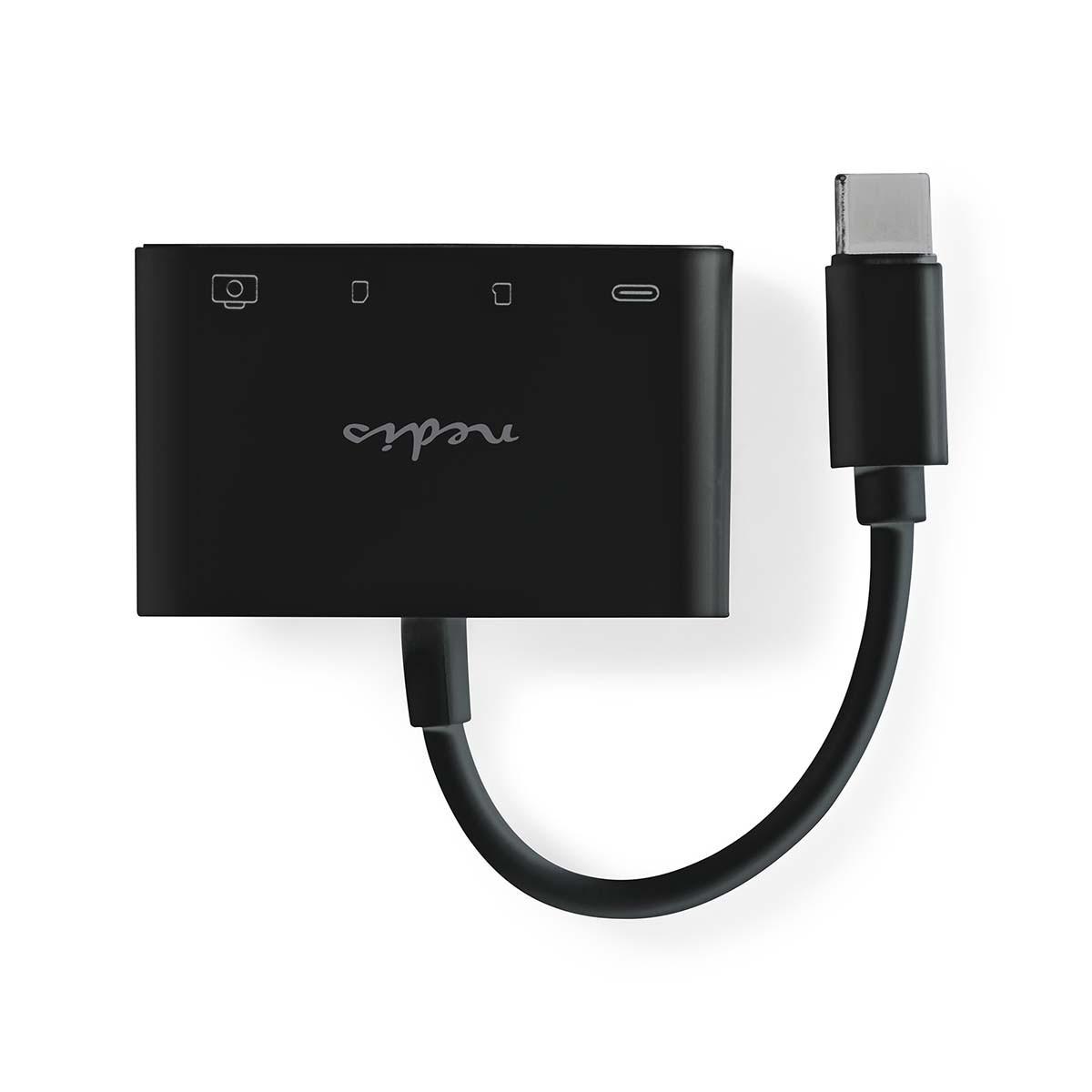 Nedis  USB-hubb | 1x USB-C™ | 1x USB A / 1x USB-C™ | 4-Port port(s) | USB 2.0 | USB ström | SD & MicroSD 