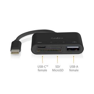 Nedis  USB-hubb | 1x USB-C™ | 1x USB A / 1x USB-C™ | 4-Port port(s) | USB 2.0 | USB ström | SD & MicroSD 