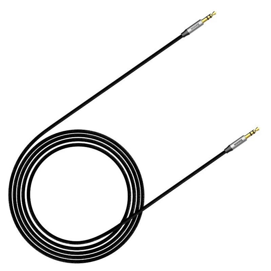 Câble AUX Baseus Yiven M30 3,5 mm, 1 m - Argent/Noir
