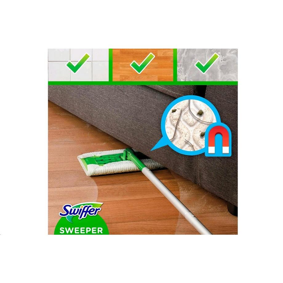 Swiffer Bodenwischer Starterset (1 Bodenstab + 11 Bodentücher)  