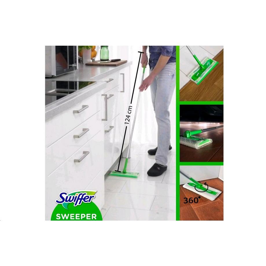 Swiffer Bodenwischer Starterset (1 Bodenstab + 11 Bodentücher)  