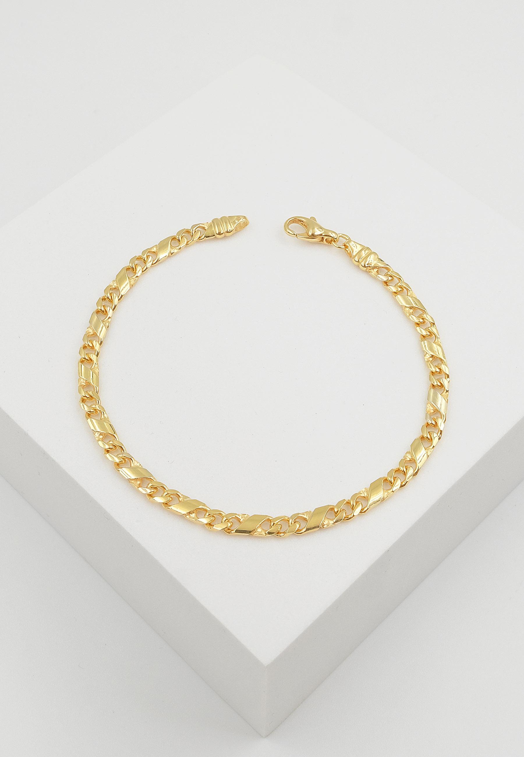 MUAU Schmuck  Bracelet 8er-Kette Gelbgold 750, 3.8mm, 21cm 