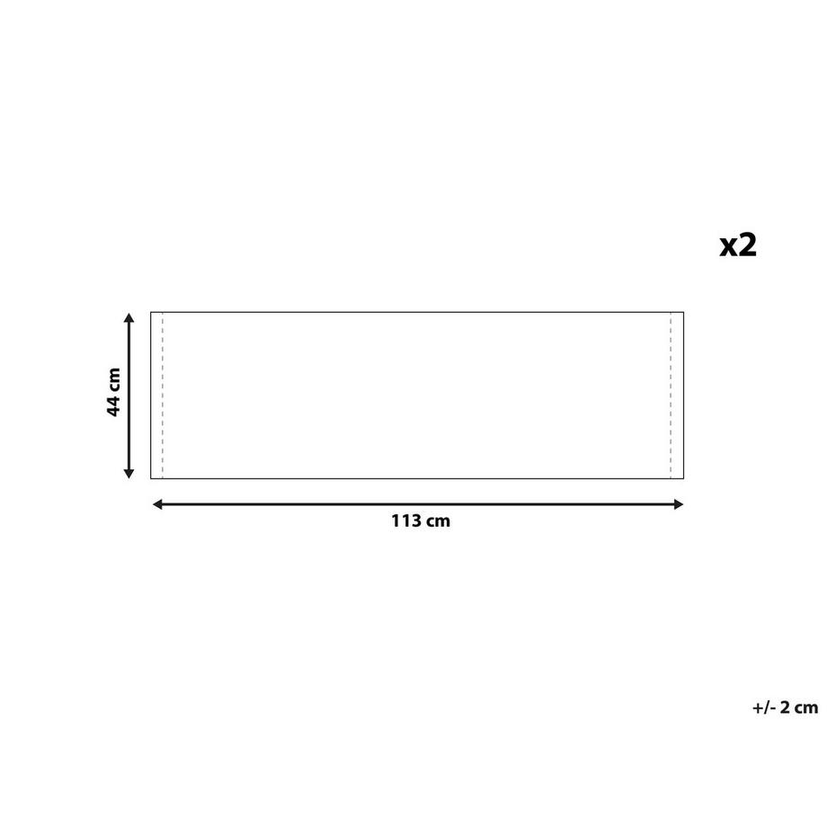 Beliani  Lot de 2 tissus de remplacement pour chaises longues en Polyester Rétro ANZIO/AVELLINO 