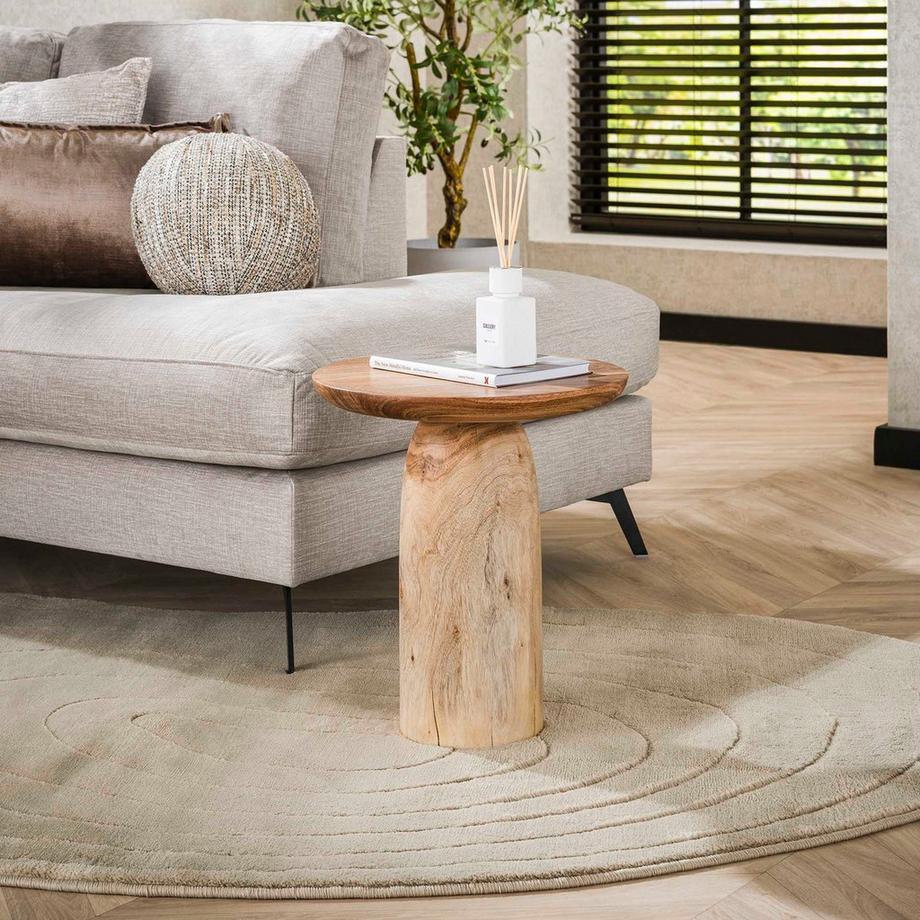 mutoni Table d'appoint River Solid acacia naturel L  